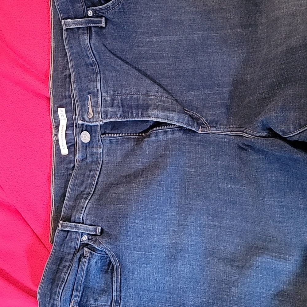 Levi Strauss 721 High Rise Skinny,  Dark Blue Wash, 22W